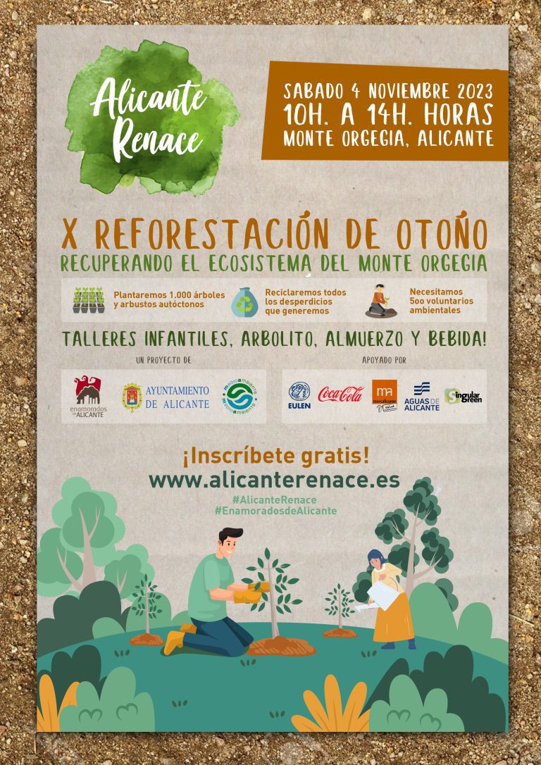 X Reforestación de Otoño Monte Orgegia Alicante 2023