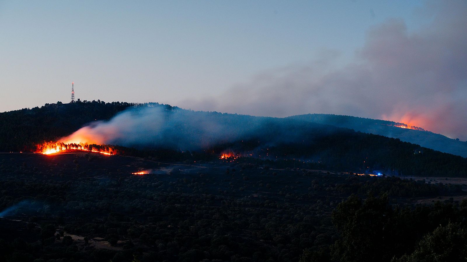 Incendio forestal de La Mierla en la Sierra Norte de Guadalajara